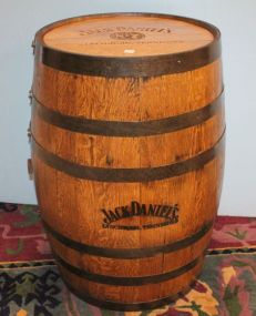 Jack Daniels Oak Whiskey Barrel 35"h., 32"dia.