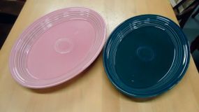 Blue & Pink HLC Fiesta USA platters Blue & Pink HLC Fiesta platters 13 1/2"L. x 9 1/2" w.