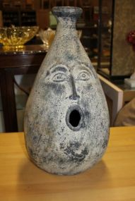 Unusual Clay Vessel "Astonished Man"