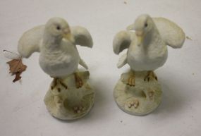 Pair of Lefton China Doves 7"h.