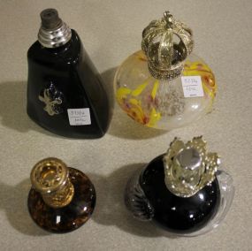 Four Contemporary Perfume Bottles 4"-7"h.