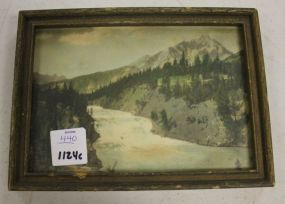 Small Print of Bow Fall Cascades 7"w., 5"h.