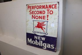 Socony-Vacuum Mobil Gas Sign 16"h., 12"w., reproduction.