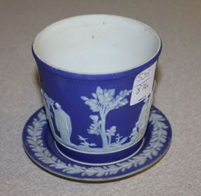 Wedgwood Small Planter with Under plate Made in England, 3"dia.