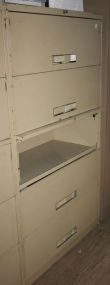 Filing Cabinet with 5 Shelves 36"w., 64"h.