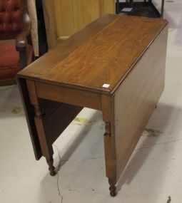 Early Cherry Dropleaf Table 29"h., 42"w., 20"L, 64"L with leaves up.