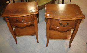 Pair of Maple One Drawer Nightstands 27"h., 20"w., 15"d.