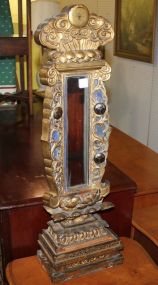 Decorative Mirror in Carved Stand 10"w., 33"h.