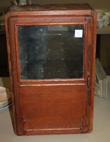 Vintage Oak Medicine Cabinet 12"w., 20"h.