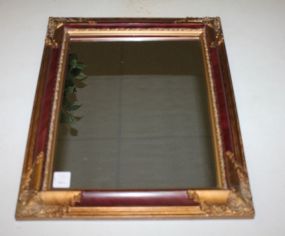 Plastic Wood Gold Mirror 14"w., 17"h.