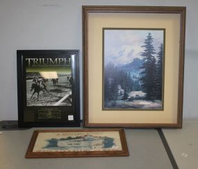 Print of Deer, Print "Gone Fishin" and Triumph