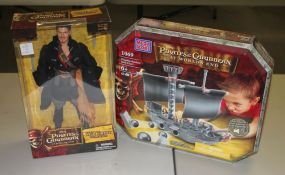 Pirates of Caribbean 12" Will Action Figure and Mego Black Pearl
