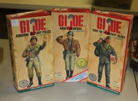 12" G.I. Joe Action Figures 3 Total, 1996, Military Police, Army General, and Soldier. Never been opened.