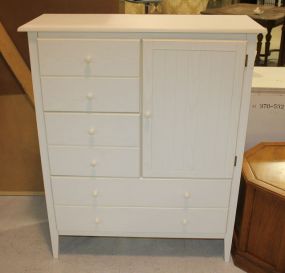 Painted White Chest 40"w., 15"d., 48"h.