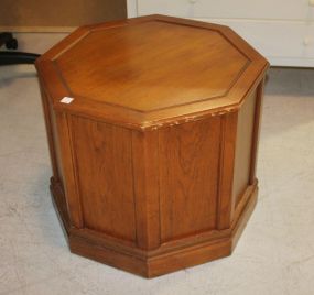 Octagon Shaped Modern End Table 24"w., 20"h.