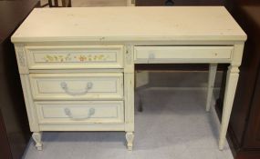 Painted and Decorated Desk 46"w., 19"d., 30"h.