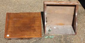 Two Hanging Wood Wall Shelves; 20" w., 10" h., 16" d.