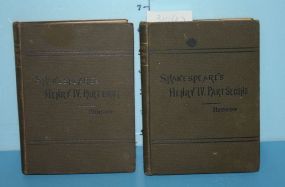 Two Copies of Shakespeare's "Henry IV, Part First" by Henry Hudson 1900