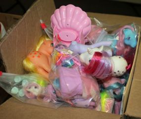 Group of "My Little Pony" Collection and Clothes along with a 1990 Barbie Paper Doll