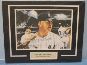 Mickey Mantle Autograph Photograph Myst-O-Graph, Certificate of Authenticity, 16" x 20"