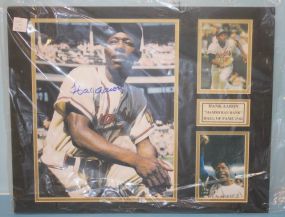 Hank Aaron Autograph Photograph MFP Reborn Inc., Certificate of Authenticity, Serial: A22531, 16"x 20".