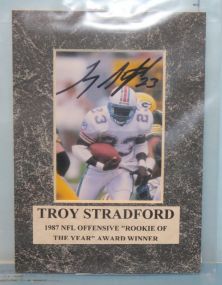 Troy Stradford Autograph Myst-O-Graph, Certificate of Authenticity, 5" x 7".