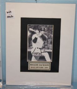 Reggie Jackson Autograph Photograph Myst-O-Graph Certificate of Authenticity, 3" x 4".