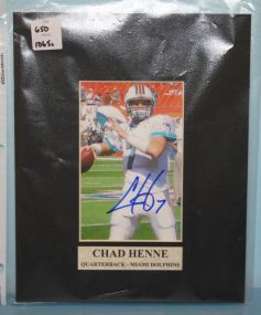 Chad Henne Autograph Photograph YMC Sports, 3" x 6".