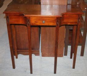Mahogany One Drawer Hall Table 32"h., 36"w., 16"d.