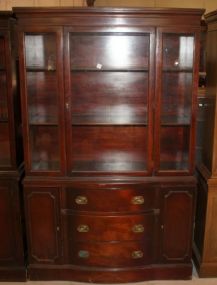 Mahogany Single Door China Cabinet 70"h., 44"w., 16"d.