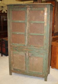 Early Punched Tin Pie Safe 72"h., 40"w., 16"d.