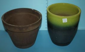 Pottery Vase with Ocean Scene