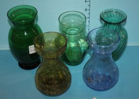 Signed Purple and Green Vase