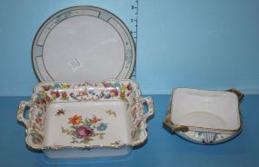 Beige and Brown Vase with Flowers