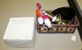 Heisey "Ridgeleigh" Oval Floral Bowl and Ashtray