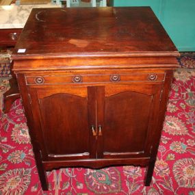 Oak Cane Seat and Back Sewing Rocker