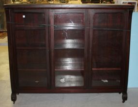 Mahogany Empire Three Door Bookcase