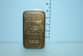 Solid Brass "500g Gold" Piece