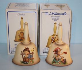 1979 Annual Hummel Bell "Farewell" and 1982 Annual Hummel Bell "She Loves Me, She Loves Me Not"