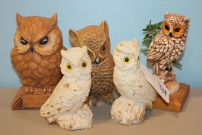 Group of Owl Figurines