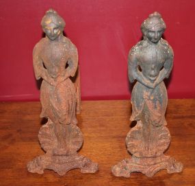 Pair of Black-A-Moor Andirons