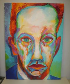 Acrylic on Canvas of "The Psychiatrist" by Carolyn Florek