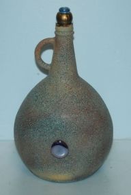 Decorative Glass Jug with Speckle Paint