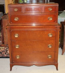 Mahogany Duncan Phyfe Chest on Chest