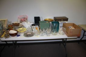 Four Table Lots of Glassware Items - Hundreds of Items in this Lot