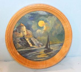 Small Oil Painting of Fortress