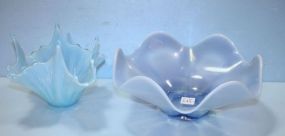 Duncan Miller Cranberry Glass Bowl and Fostoria Opalescent Bowl