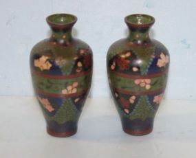 Pair of Small Cloisonne Vases
