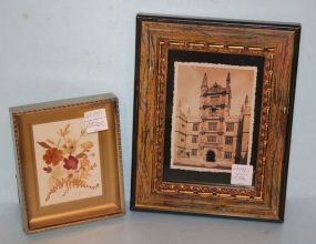 Signed Flower Picture and a Cathedral Photo