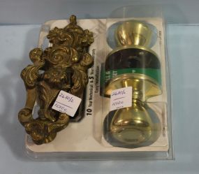 Brass Door Knocker and Brass Door Knob